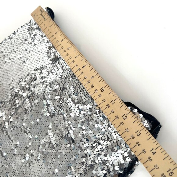 Silver Sequins Skorts Women Size Medium - Picture 7 of 10